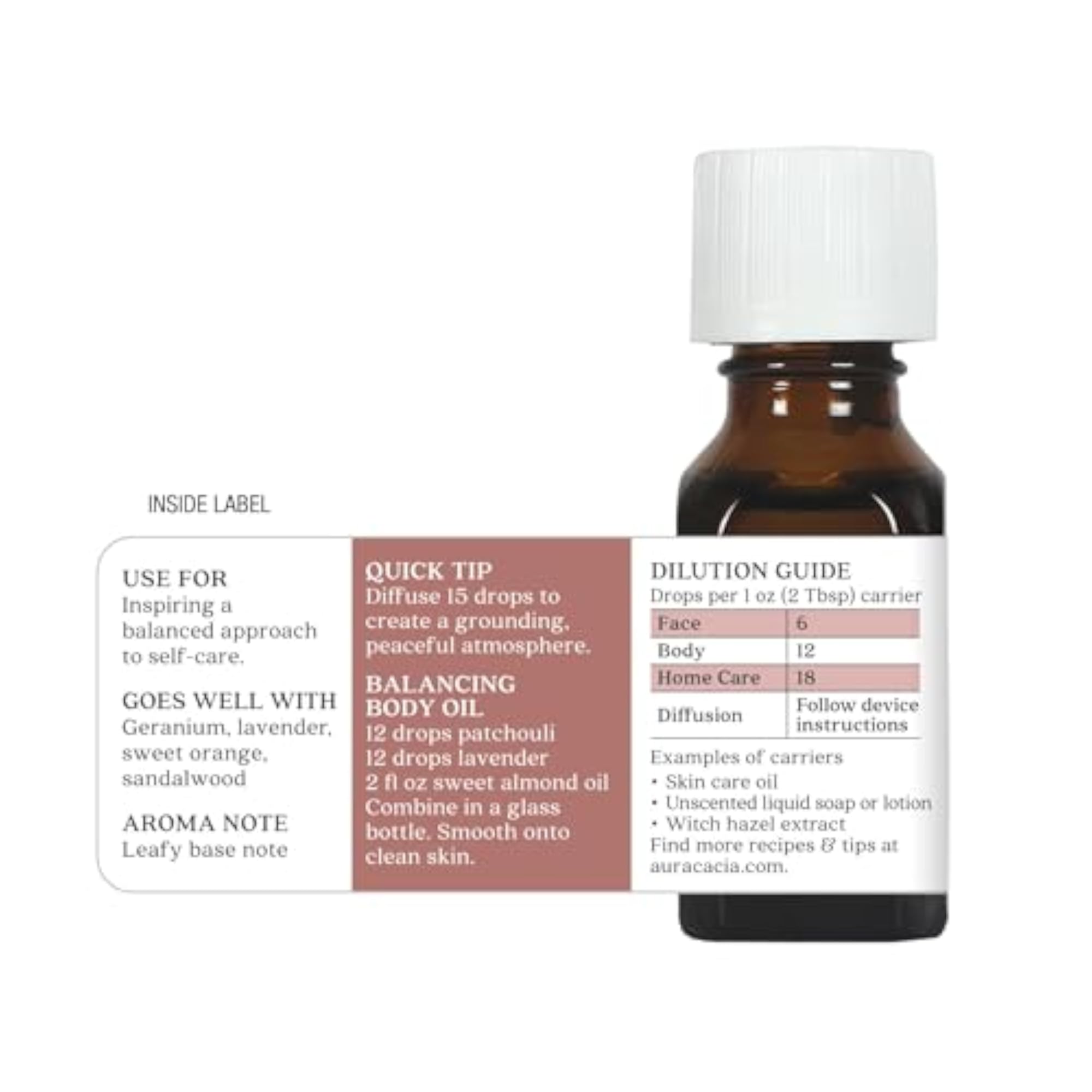 Aura Cacia Pure Essential Oil, Patchouli, Natural Fragrance